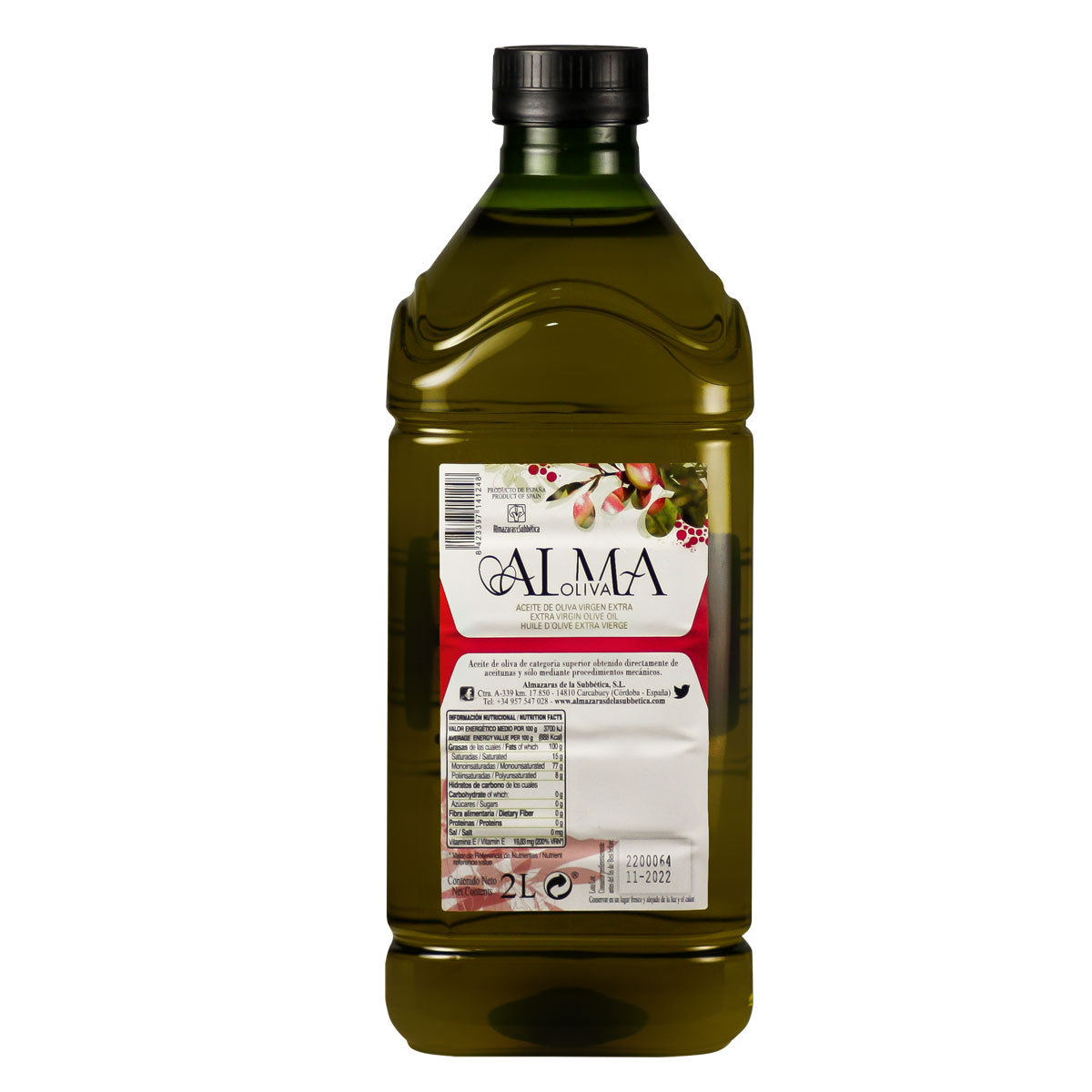 Aceite de oliva virgen extra AlmaOliva garrafa de 2 litros