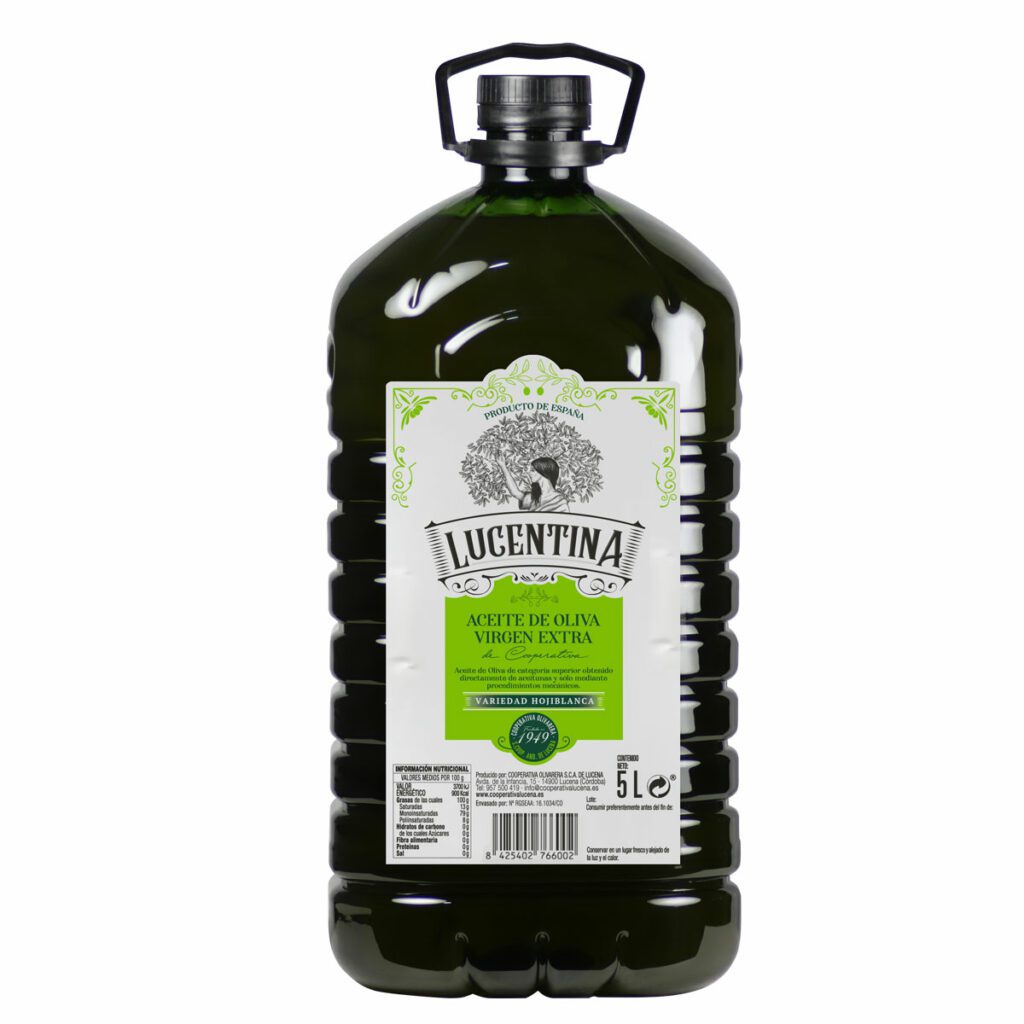 Aceite de oliva virgen extra Lucentina garrafa de 5 litros