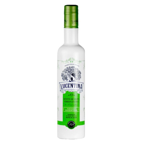 Aceite de oliva virgen extra Lucentina edición limitada 500 ml por delante