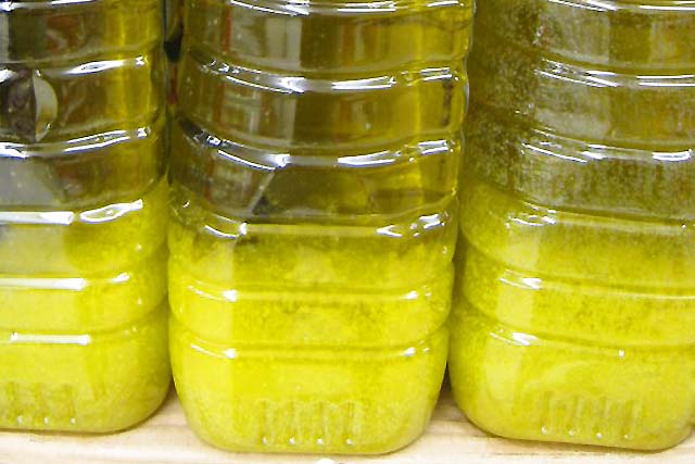 aceite de oliva congelado